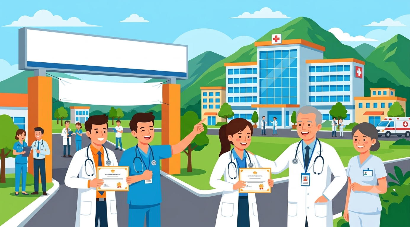 Báo cáo danh sách người đã hoàn thành thời gian thực hành tại Bệnh viện Đa khoa khu vực miền núi phía Bắc Quảng Nam